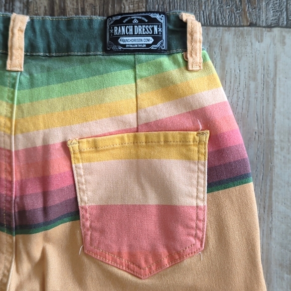 RANCH DRESS'N Fallon Taylor "Moab" serape super flare rodeo cowgirl jeans sz 2 - Picture 10 of 13